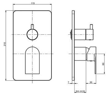TOLOMEO 83541A - Single handle shower mixer with diverter by Rubinetterie Frattini - view 3